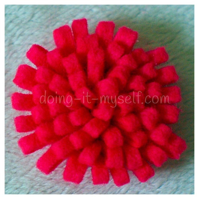 fringed felt flower