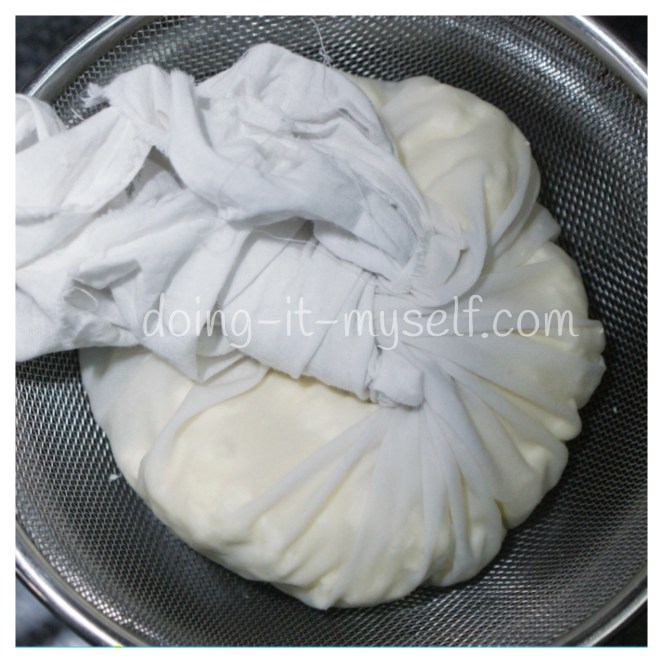 strain the curdled milk